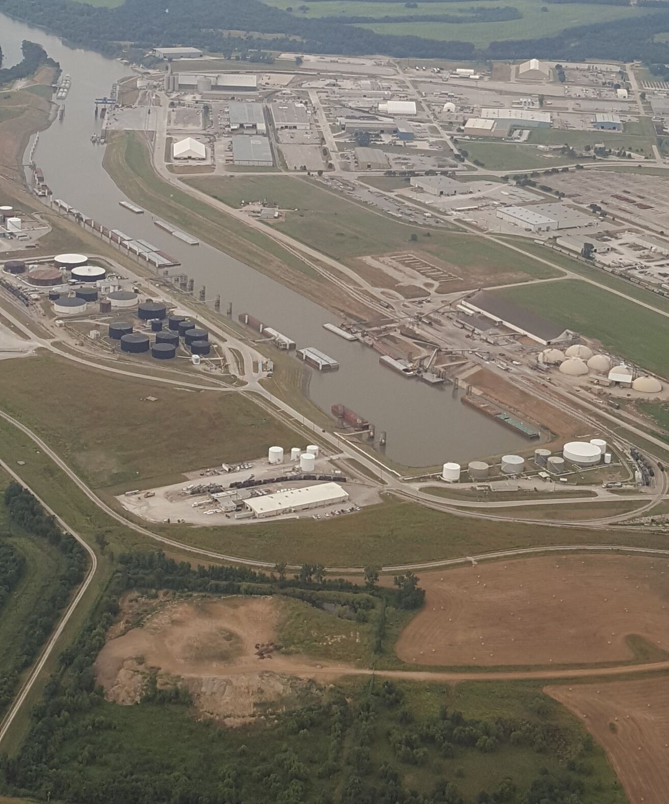 Tulsa Port of Catoosa aerial view